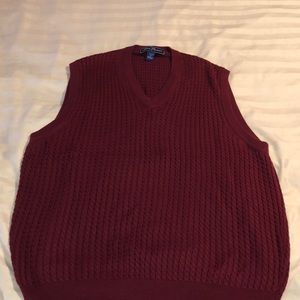 Alan Flusser dark red vest
